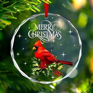Crystal Cardinal Ornament When Cardinals Appear Angels are Near Christmas Tree